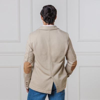Men's Fleece Blazer with Elbow Patches