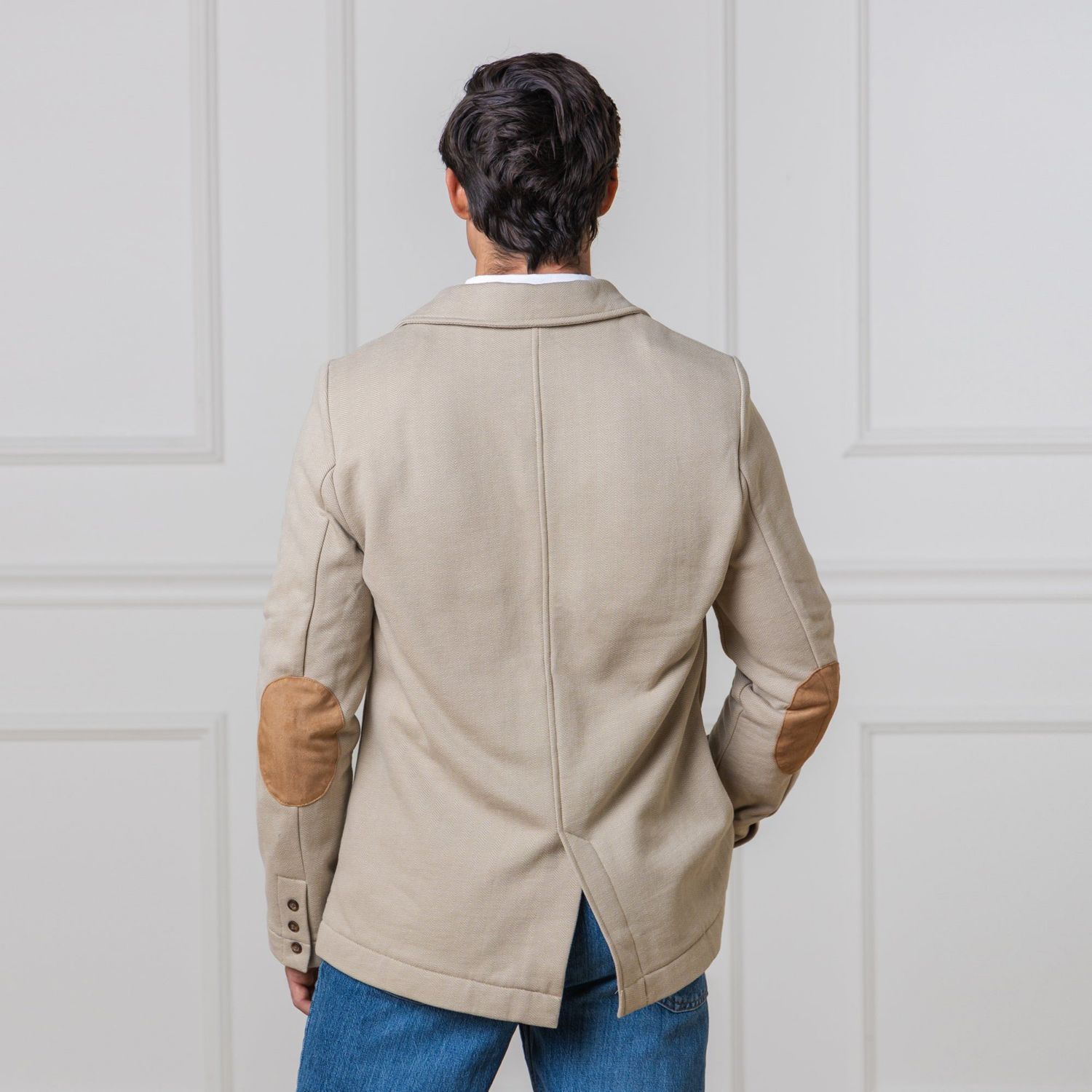 Men's Hope and Henry Fleece Blazer with Elbow Patches
