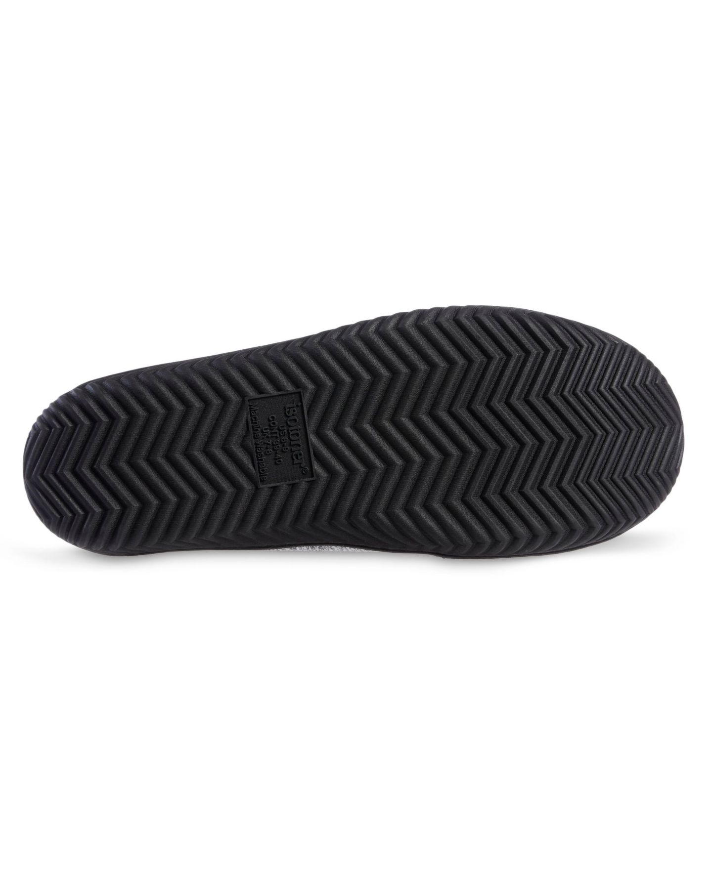 Мужские тапочки Isotoner Sport Knit Miles Closed Back Memory Foam Slipper, цвет: Пепельный — фото 5