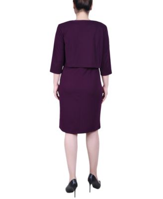 NY Collection Petite Two Piece Jacket and Dress Set