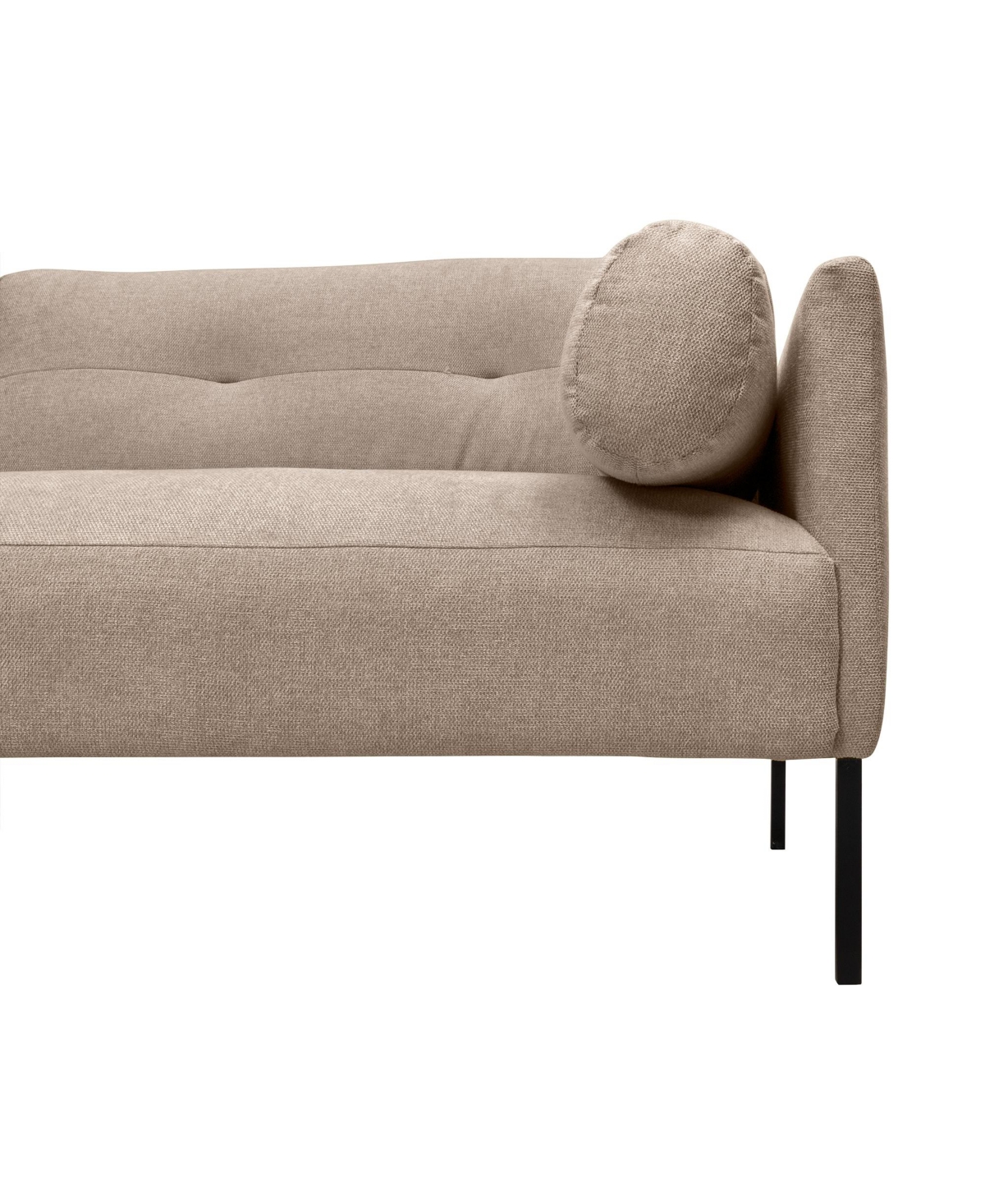 Armen Living Michalina 84" Polyester, Nylon With Metal Legs Sofa In Beige,black