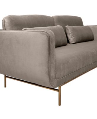 Lilou 77" Velvet with Metal Legs Sofa