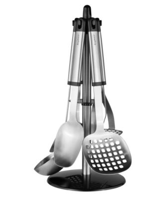 Essentials Stainless Steel and Bamboo 14 Piece Utensil Set