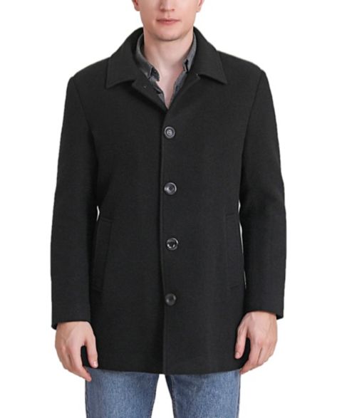Мужское пальто BGSD Men Cole Wool Blend Car, цвет: Чёрный