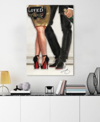 "Loved" Frameless Free Floating Tempered Glass Panel Graphic Wall Art, 48" x 32" x 0.2"