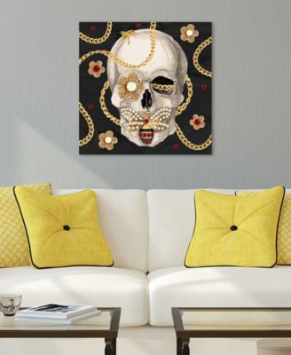 "Gold-Tone Digger" Frameless Free Floating Tempered Glass Panel Graphic Wall Art, 24" x 24" x 0.2"