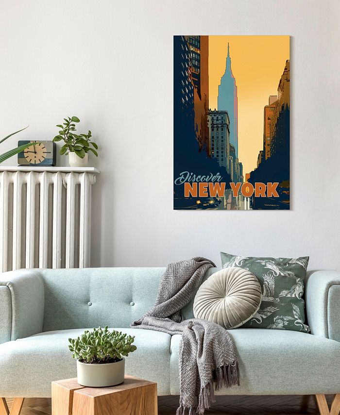 Empire Art Direct "New York Minute" Frameless Free Floating Tempered