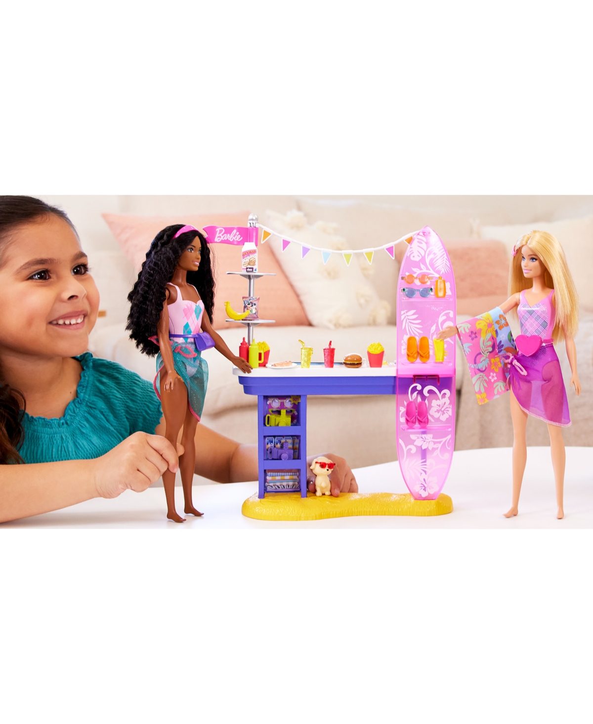 Shop Barbie Beach Boardwalk Playset In Multi-color