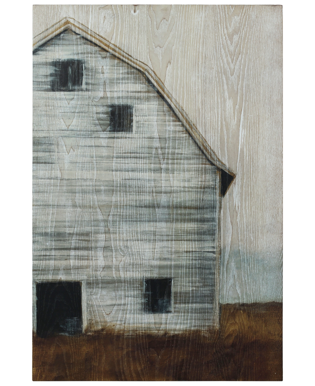 Empire Art Direct "abandoned Barn I" Fine Giclee Printed Directly On Hand Finished Ash Wood Wall Art, 36" X 24" X 1.5" In Gray,brown