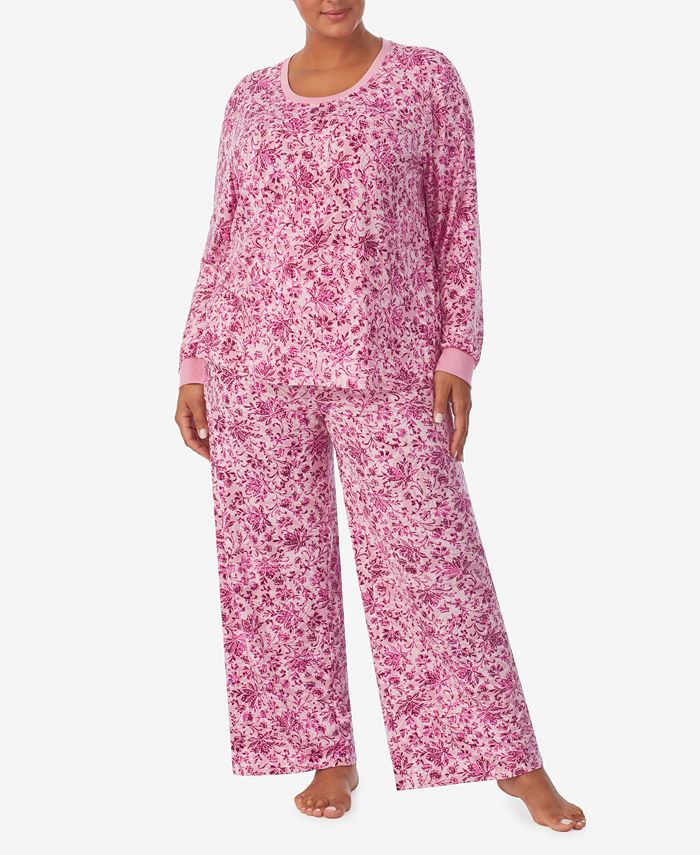 Ellen Tracy Plus Size 2-Pc. Printed Pajamas Set - Macy's