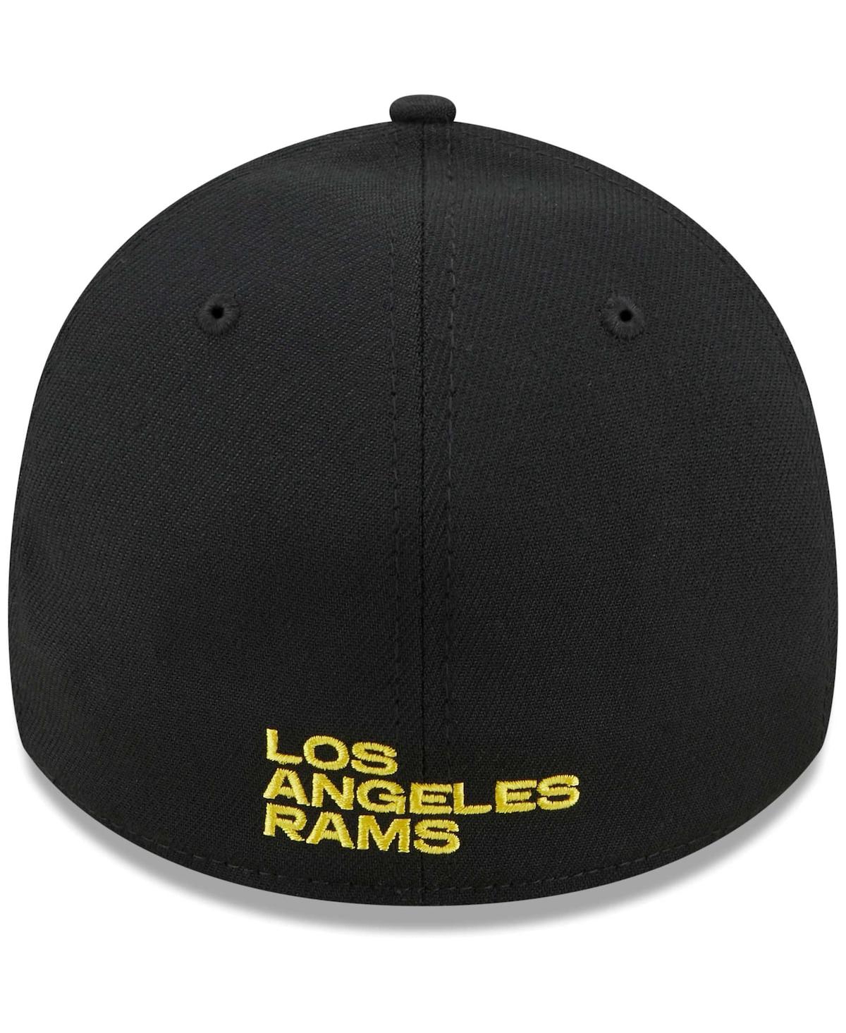 Men's New EraLos Angeles Rams Flawless Stripe 39THIRTY Flex Hat - Black