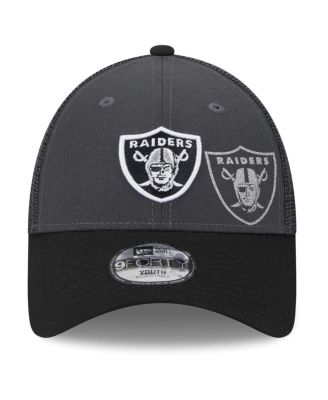 Preschool Boys and Girls Graphite, Black Las Vegas Raiders Reflect 9FORTY Adjustable Hat