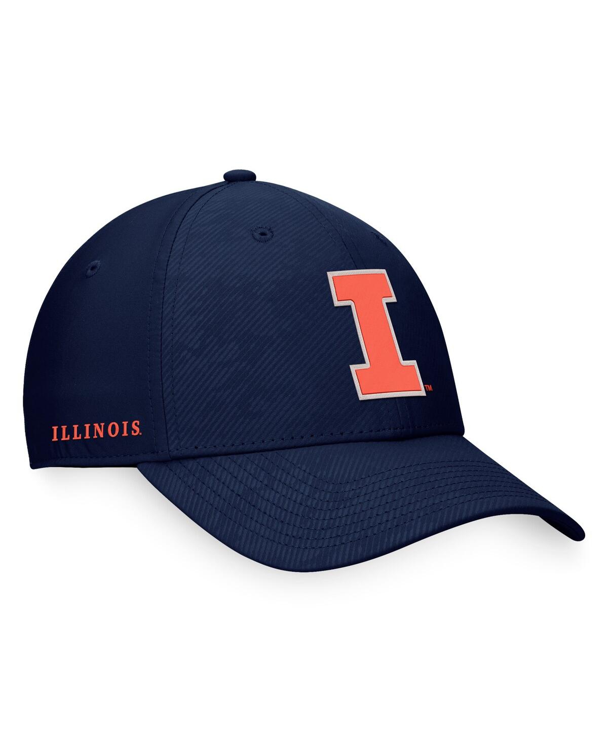 Top Of The World Navy Illinois Fighting Illini Deluxe Flex Hat In Navy