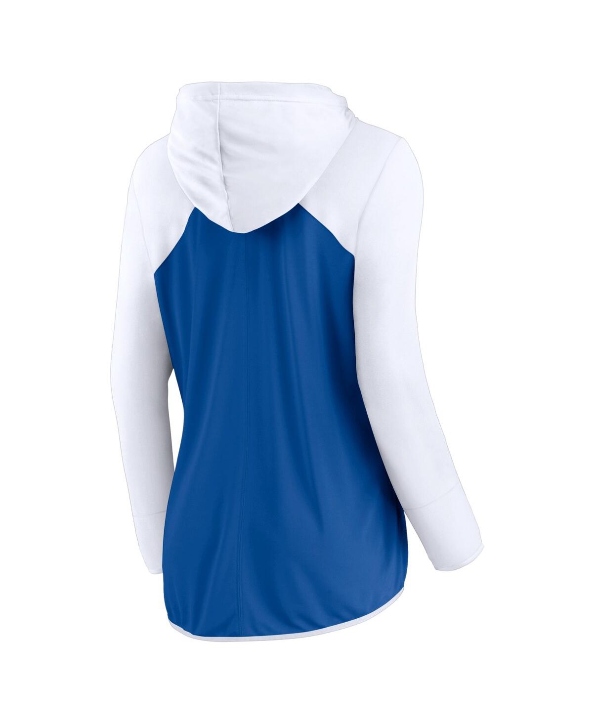 Fanatics Women's  Royal, White Los Angeles Dodgers Forever Fan Full-zip Hoodie Jacket In Royal,white