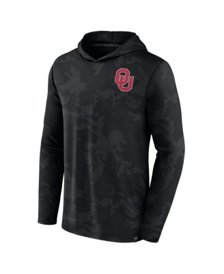 Men's Black Oklahoma Sooners Camo Hoodie Long Sleeve T-shirt