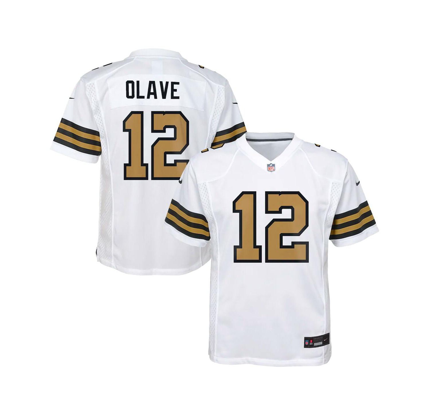 Big Boys Chris Olave White New Orleans Saints Game Jersey