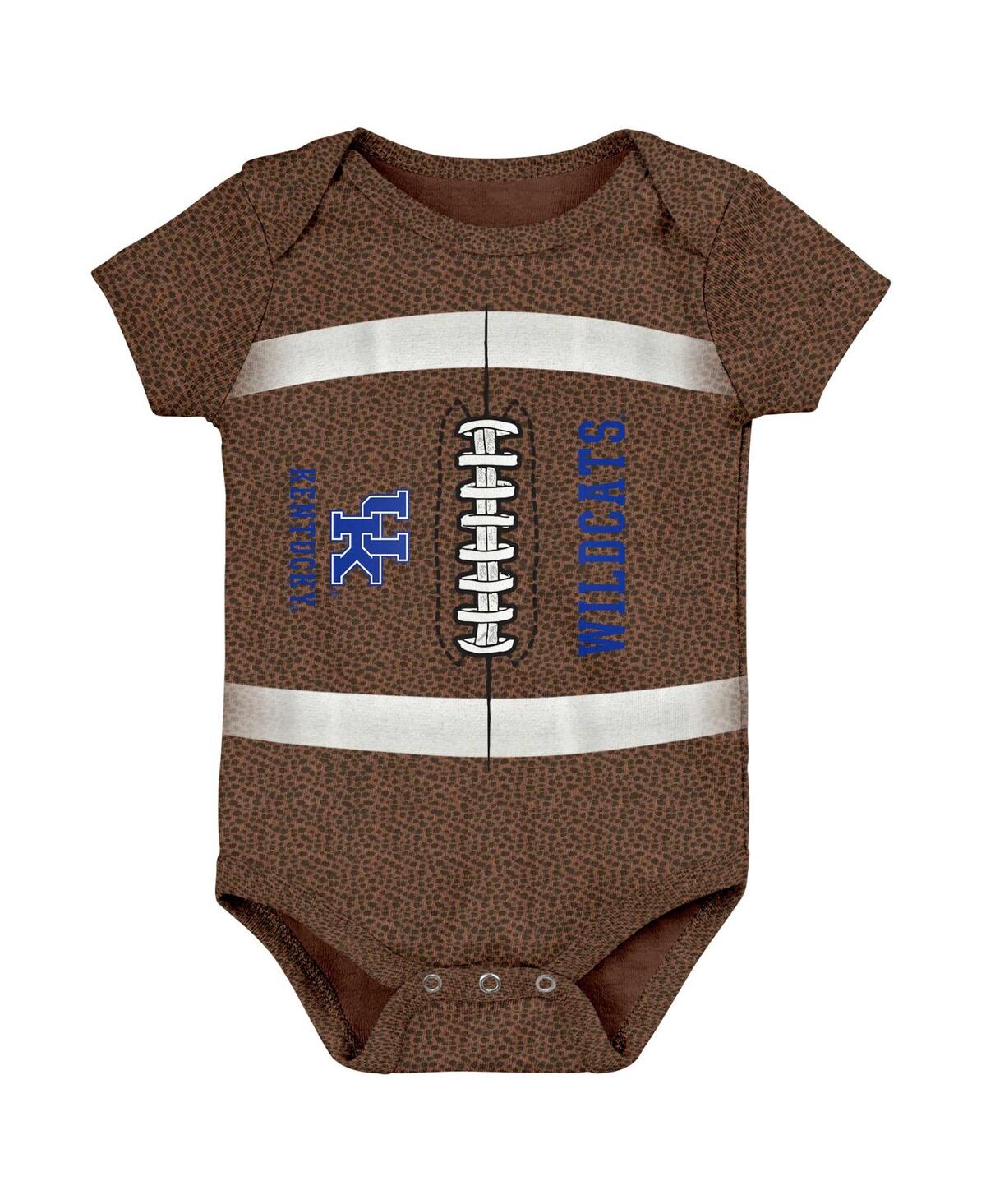 Outerstuff Newborn And Infant Boys And Girls Brown Kentucky Wildcats Catch Me Football Bodysuit In Brown