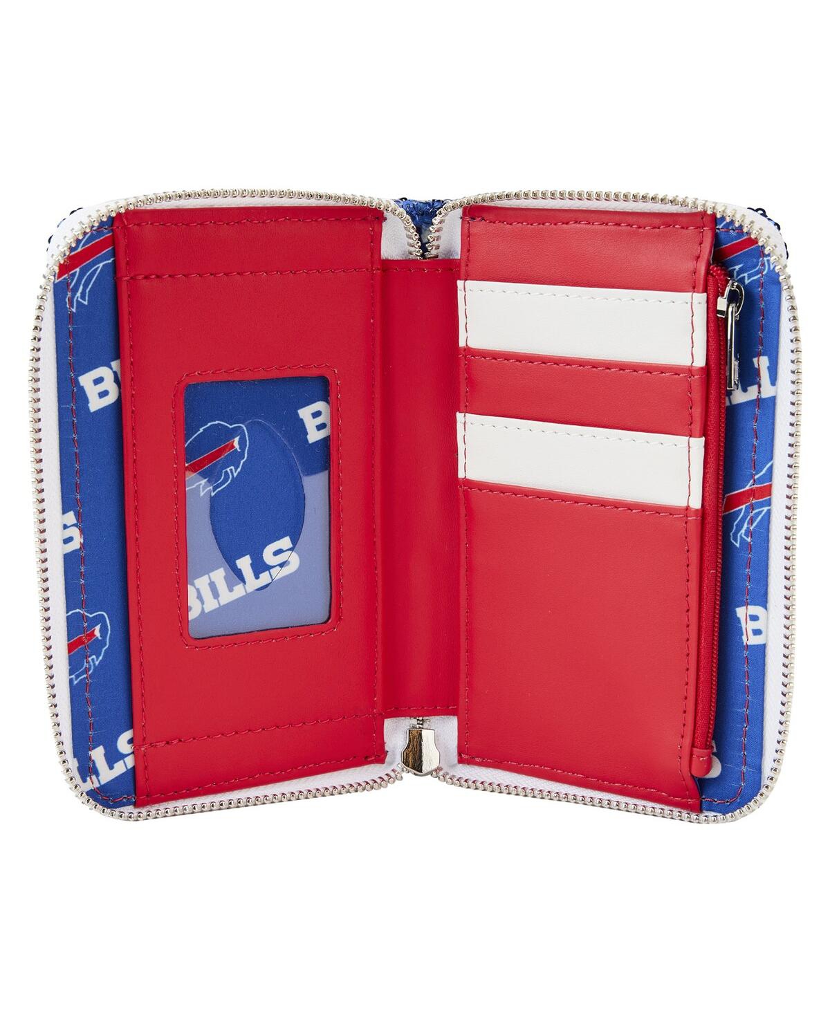 Shop Loungefly Women's  Buffalo Bills Sequin Zip-around Wallet In Blue