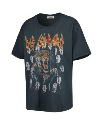 Women's Black Distressed Def Leppard Graphic T-shirt