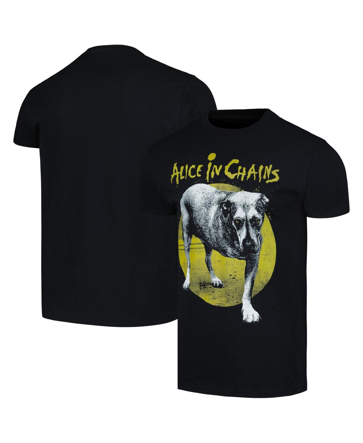 Men's Black Alice in Chains Dog T-shirt - Black