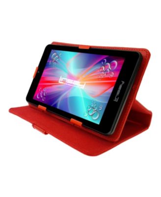 LINSAY - 7" Quad Core Android 10 Tablet Bundle with Leather Case Dual Cameras
