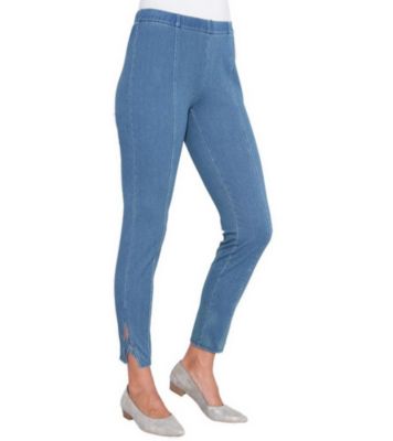 Women's Criss Cross Denim Knit Leggings