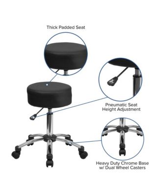 Medical Ergonomic Stool With Chrome Base