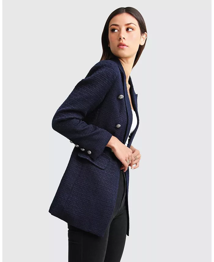 Princess Polina Textured Weave Blazer - thumbnail 3