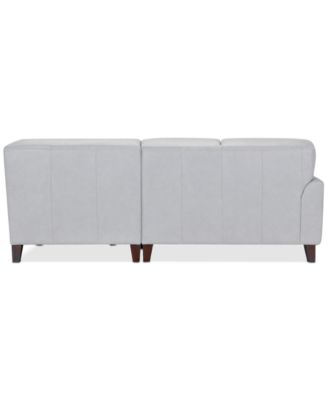 Ashlinn 94" 3-Pc. Pastel Leather Sectional