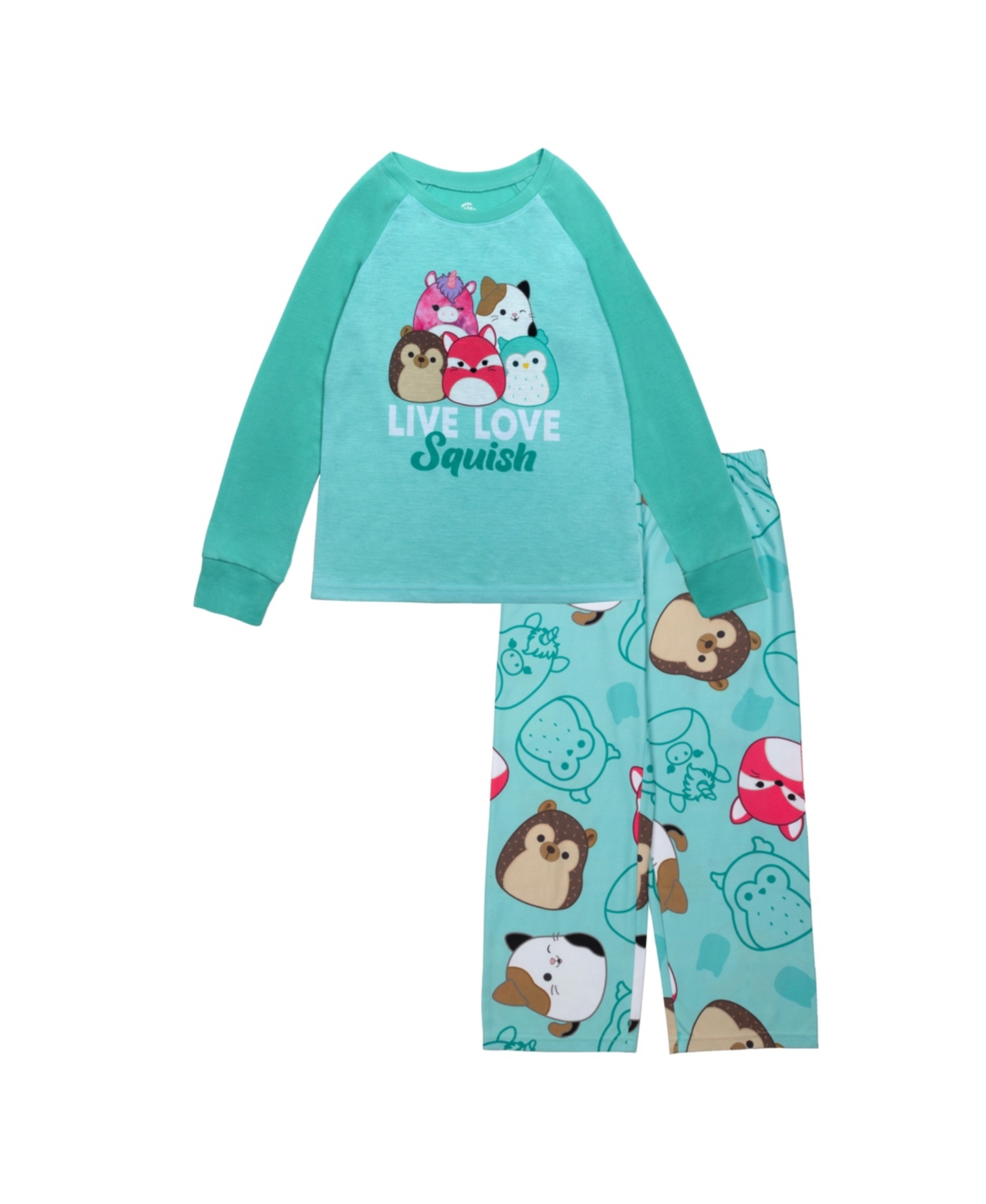 Squishmallows Kids' Big Girls Polyester Pajama, 2 Piece Set In Assorted