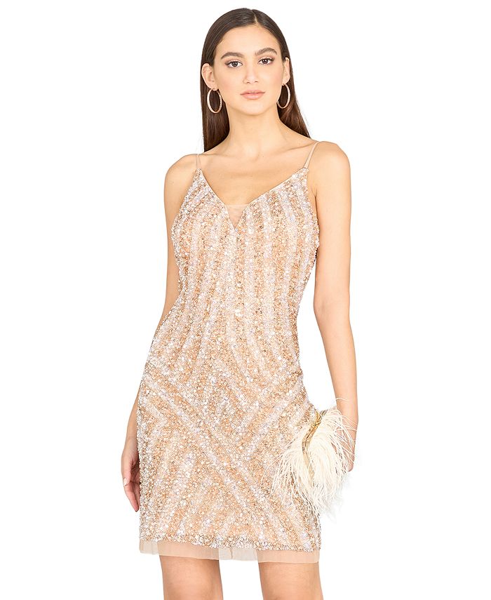 Macy's gold cocktail dresses hotsell