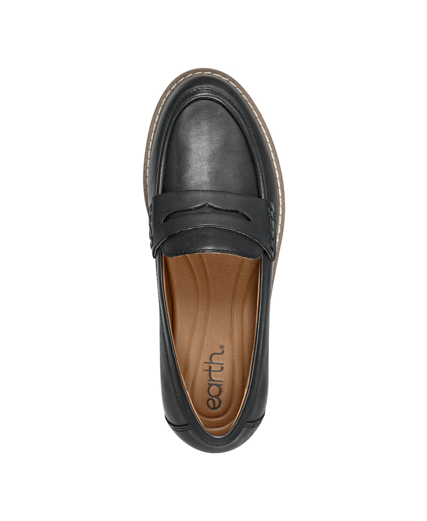 Женские туфли Earth Javas Slip-On Penny, цвет: Чёрный кожаный — фото 4
