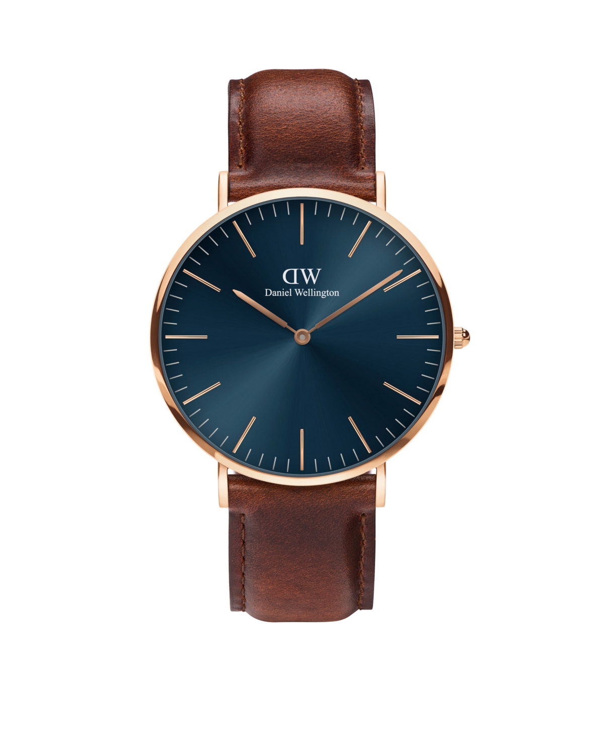 Men's Classic Saint Mawes Brown Leather Watch 40mm - Brown