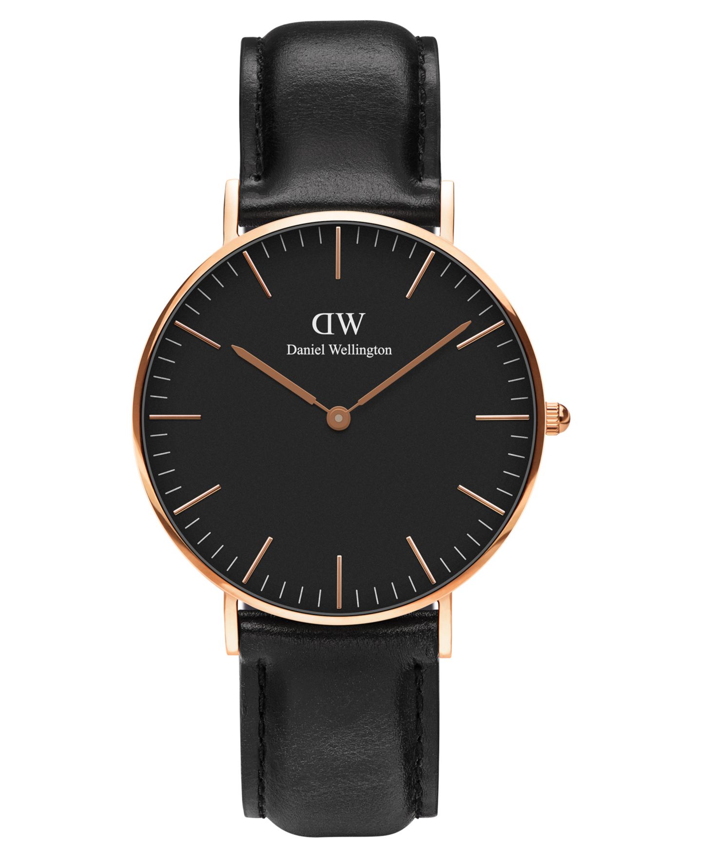 Часы Daniel Wellington Unisex Classic Sheffield Black Leather 36mm — фото 1
