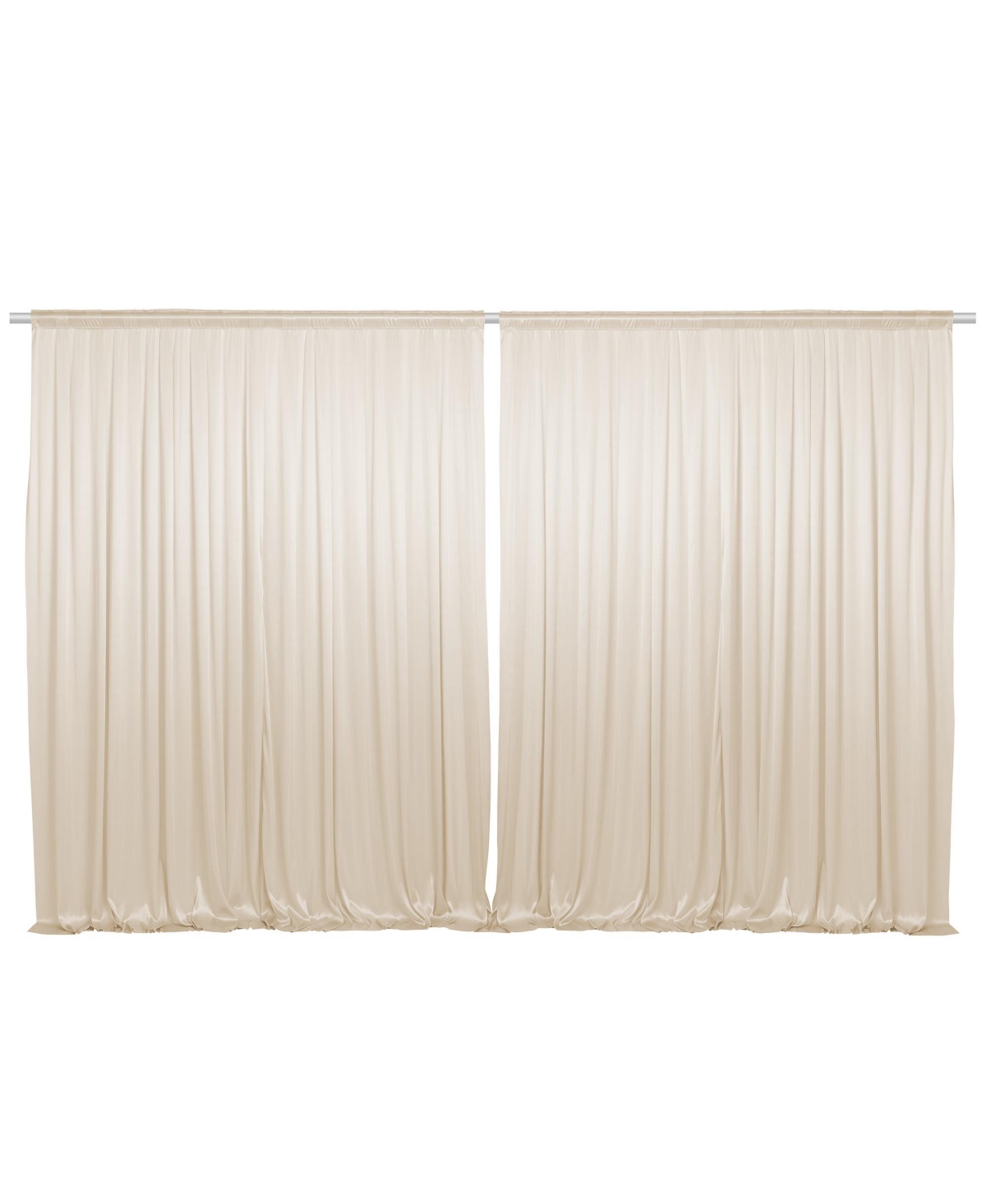 Set of 2 Photography Backdrop Curtains, 5ft x 7ft Ivory Wedding Photo Background - Open miscellaneous