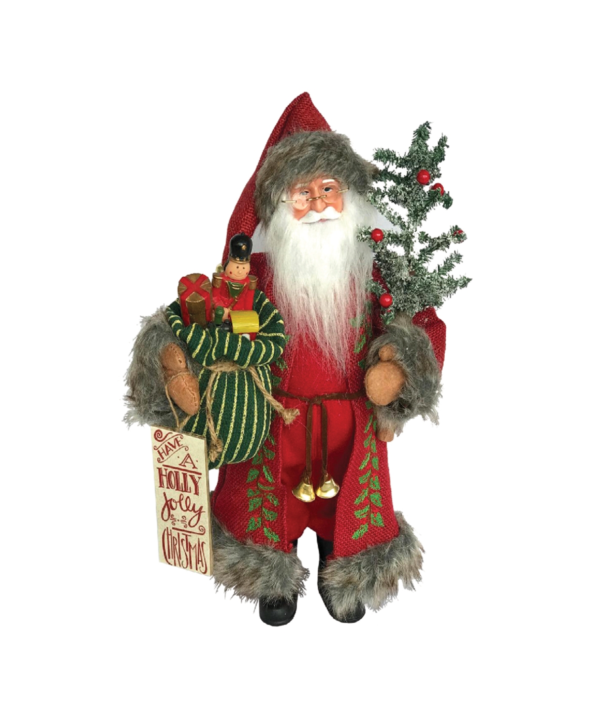 15" Holly Jolly Claus - Red