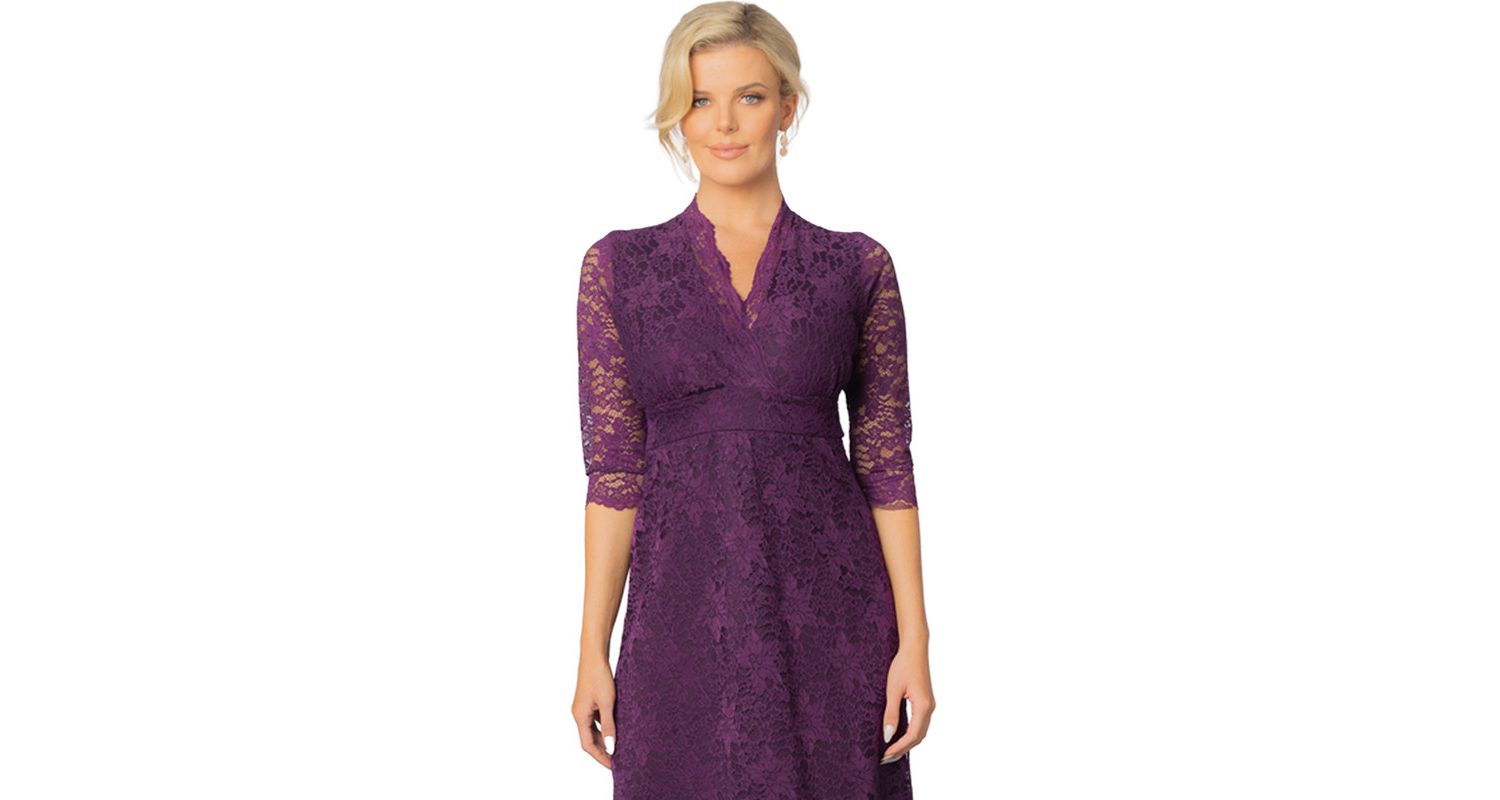 Women's Scalloped Boudoir Lace Cocktail Dress