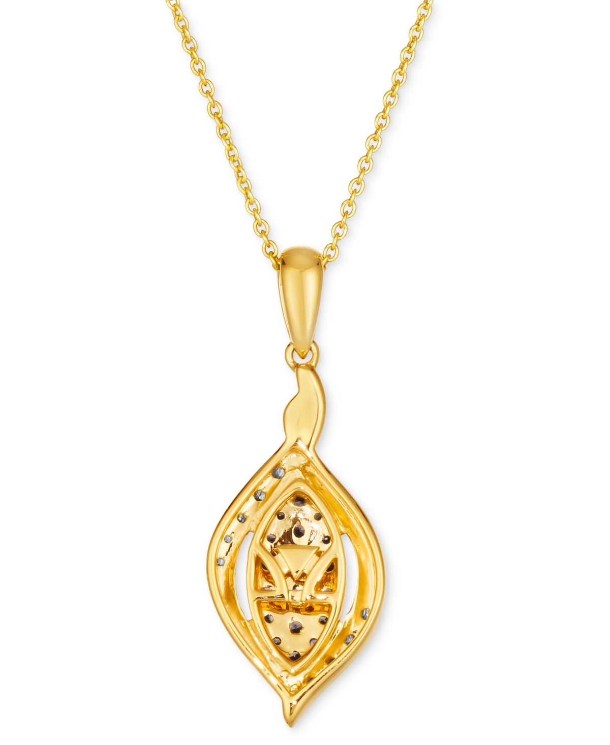 Le Vian Chocolate Diamond (1/4 ct. t.w.) & Nude Diamond (1/6 ct. t.w.) Twist Cluster 18