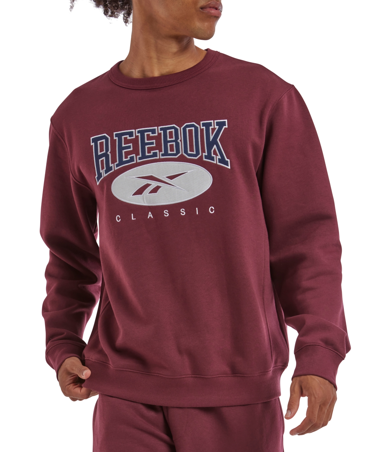 Reebok Men's Archive Crewneck Logo Sweatshirt In Clsc Maroon