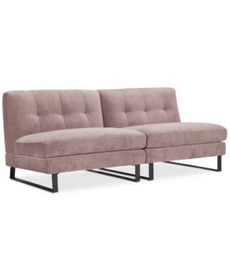 Shop Macy's Closeout Kathya Fabric Sectional Collection Created For Macys In Berry