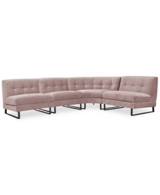 Kathya 157" 4-Pc. Fabric Modular Sectional