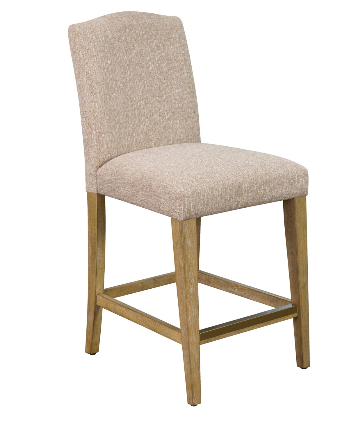 Martha Stewart Collection Martha Stewart Connor 25" High Fabric Upholstered Counter Stool In Tan