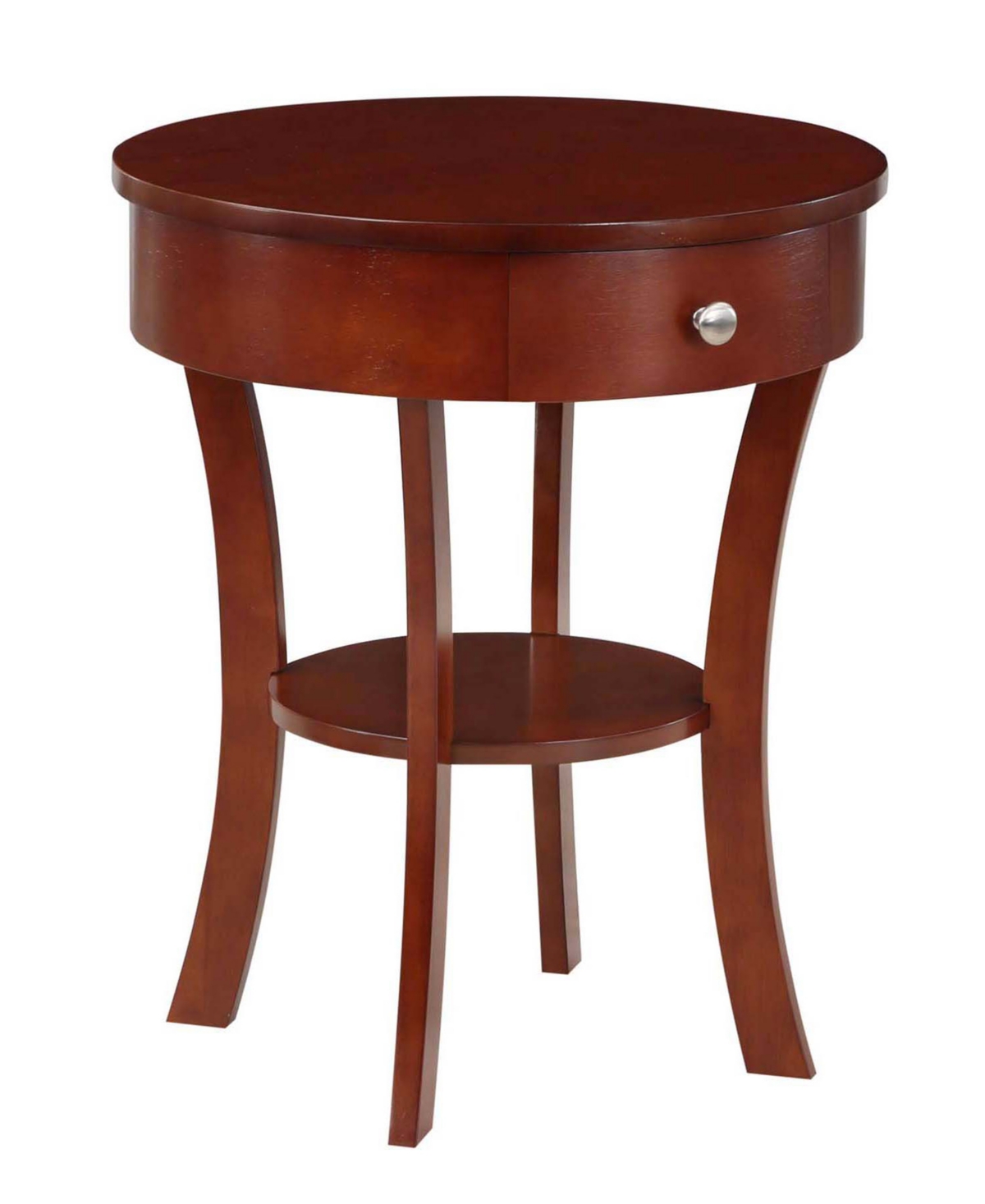 Convenience Concepts 20" Rubber Wood Classic Accents End Table In Mahogany
