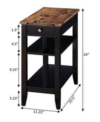 23.5" MDF AH 1 Drawer Chairside End Table