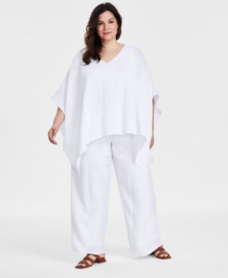 JM Collection - Plus Size Gauze Drawstring Pants