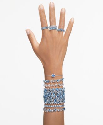 Swarovski Rhodium-Plated Mixed Crystal Flex Bracelet