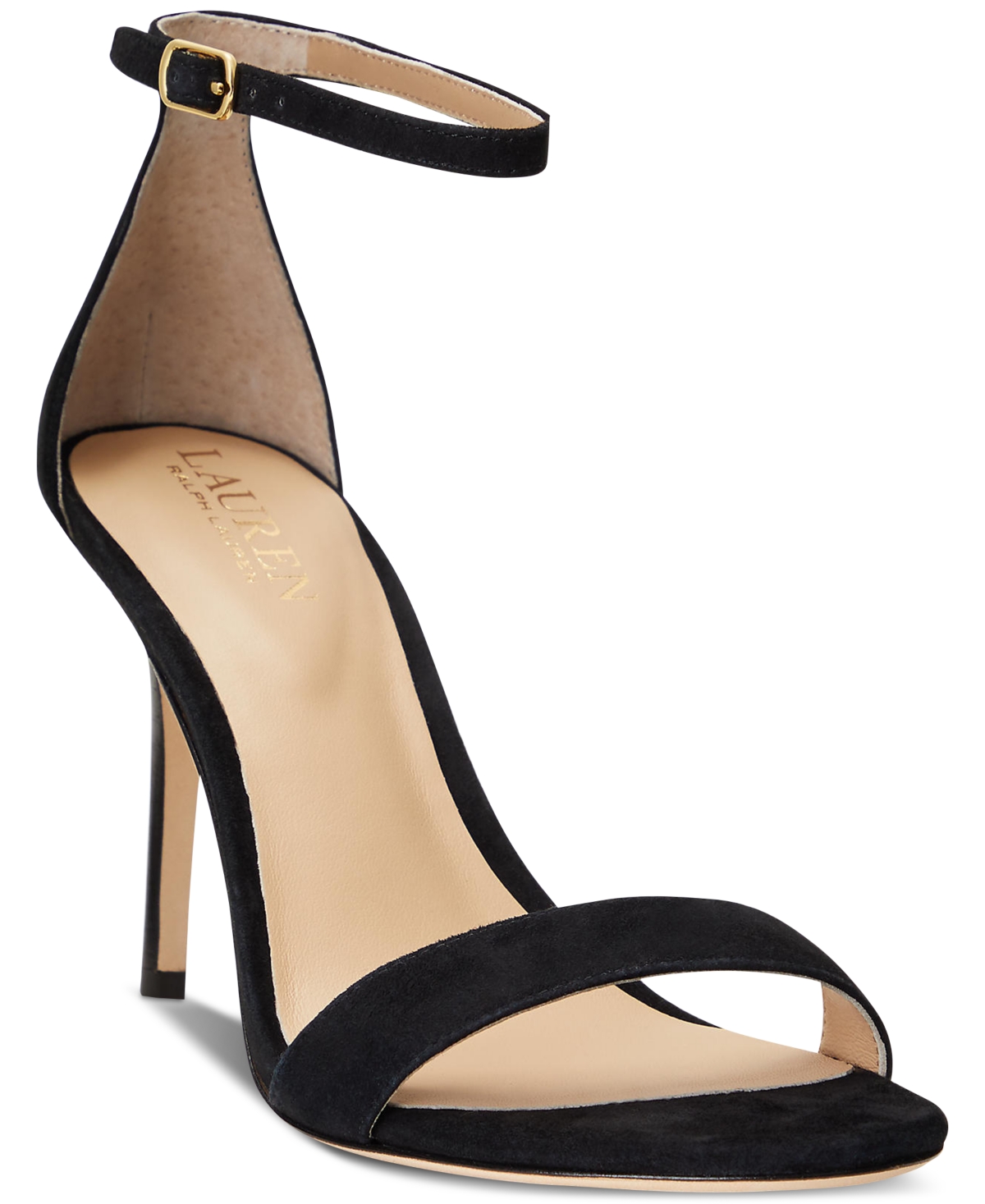 Shop Lauren Ralph Lauren Women's Allie Ankle-strap Dress Sandals In Black