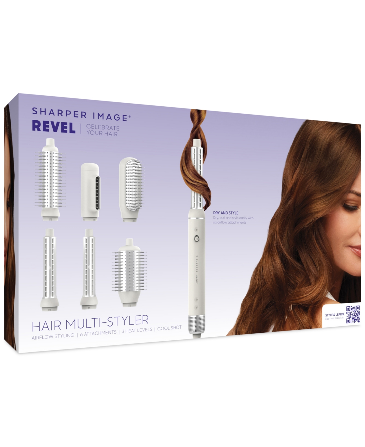 Shop Sharper Image Revel 6-in-1 Hair Dryer & Multi-styler In Grey