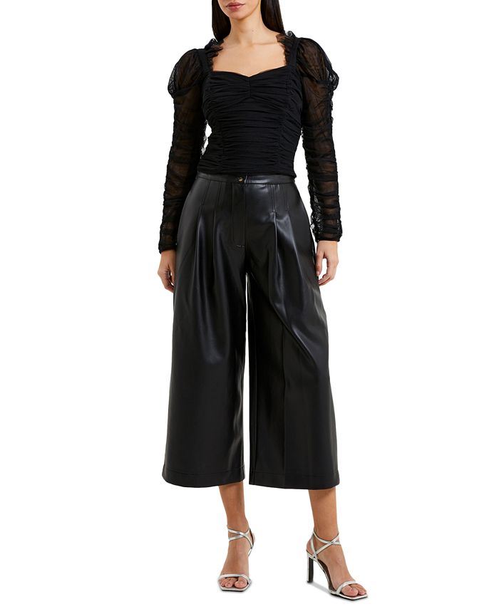 French Connection Women's Edrea LongSleeve Tulle Top Macy's