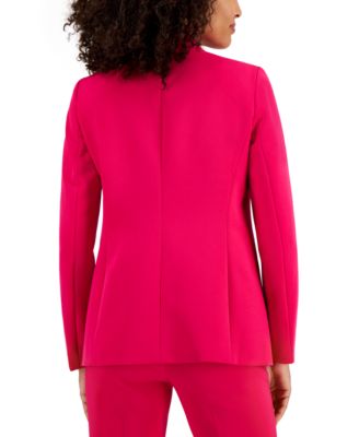 ジャケット on&on V_Neck Collarless Jacket NEW4XJ281_24 Drkobr Women's V-Neck Blazer Collarless Suit Jacket for